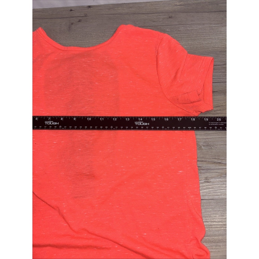 Womens M VSX Victorias Secret Sport Cutout Back Workout Tee Bright Orange Hi Vis - Picture 5 of 8